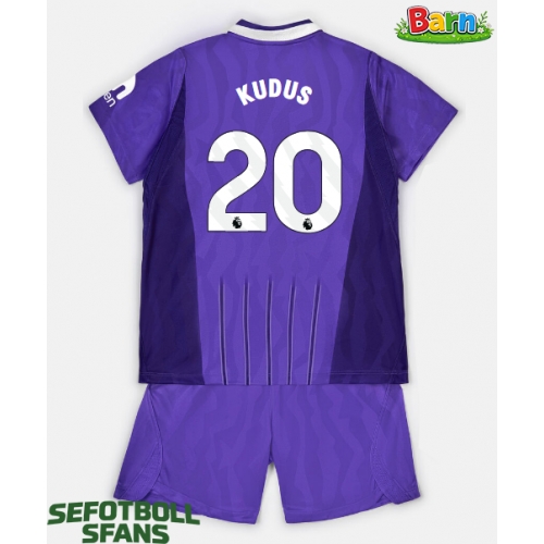 Tottenham Hotspur Mohammed Kudus #20 Tredjeställ Barn 2026-27 Kortärmad (+ Korta byxor)